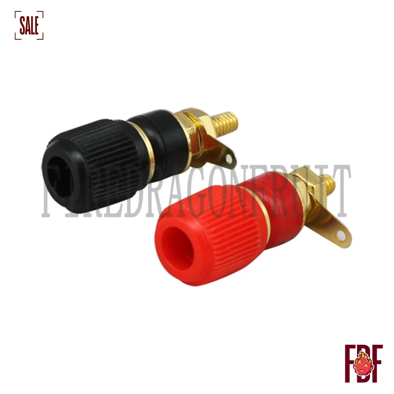P542 Banana Jack Female Speaker Binding Post Amplifier Audio CablePlugPair Theater Hi-Fi System