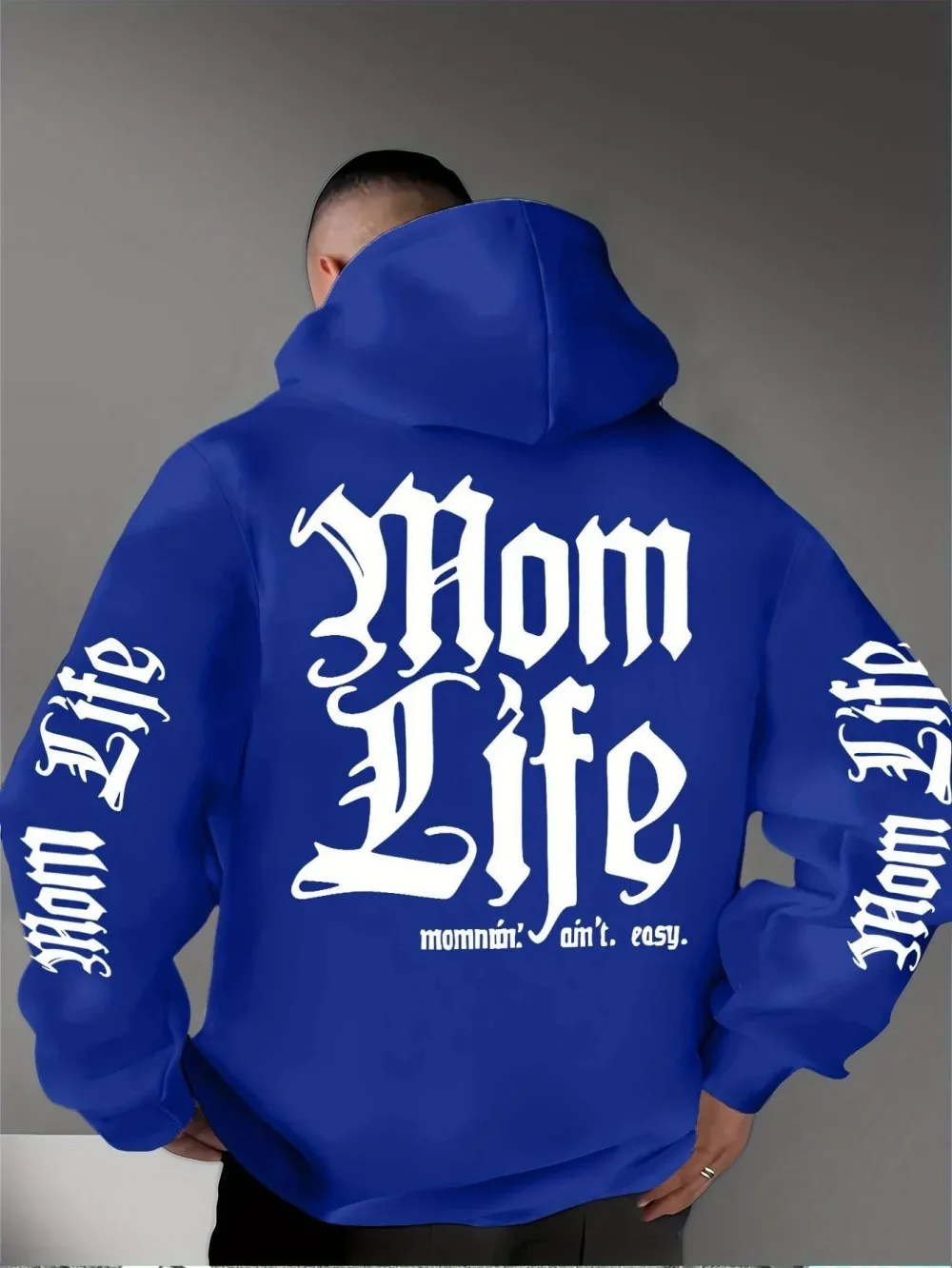 Europäischer und amerikanischer Herbst-Hoodie für Herren mit Gothic-Buchstabendruck, bequem, weich, für Outdoor und urbanen Trend – Detail 3