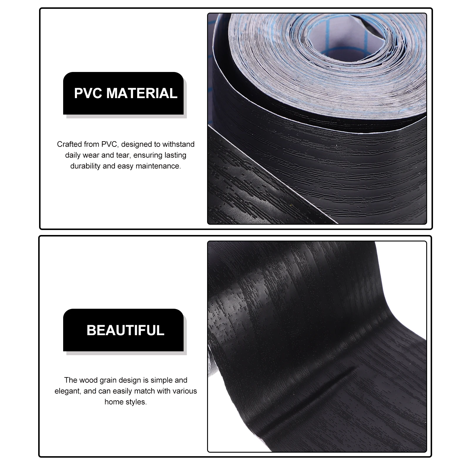 

Flexible Pvc Self-Adhesive Skirting Board Wood Grain Wall Molding Trim Easy Installation Peel Stick Decorative Floor Corner Tile