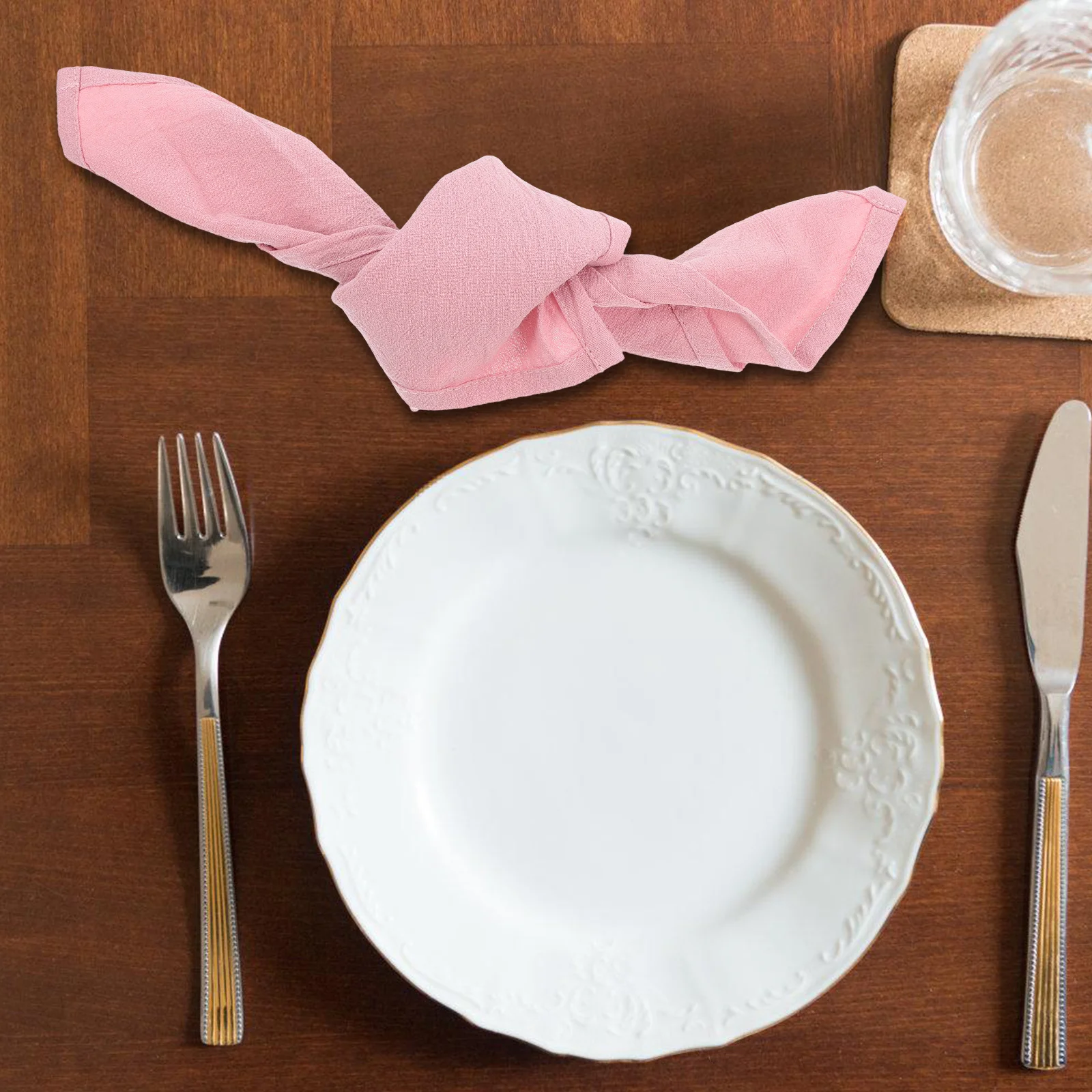 

12Pcs Cotton Soft Washable Dinner Napkins 40Cm Natural Olive Green Reusable Table Napkins for Weddings Parties Restaurants