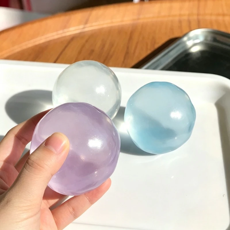Juguetes de Plástico Blandos con Personalidad, Transparentes, de Aceite de Coco y Maltosa, Juguete Antiestrés Divertido, Sensorial, para Adultos, Regalos
