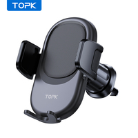 TOPK Phone Mount For Car Phone Holder Cell Phone Holder Hands Free Phone Stand For Car Vent Phone Mount Fit Smartphone Universal