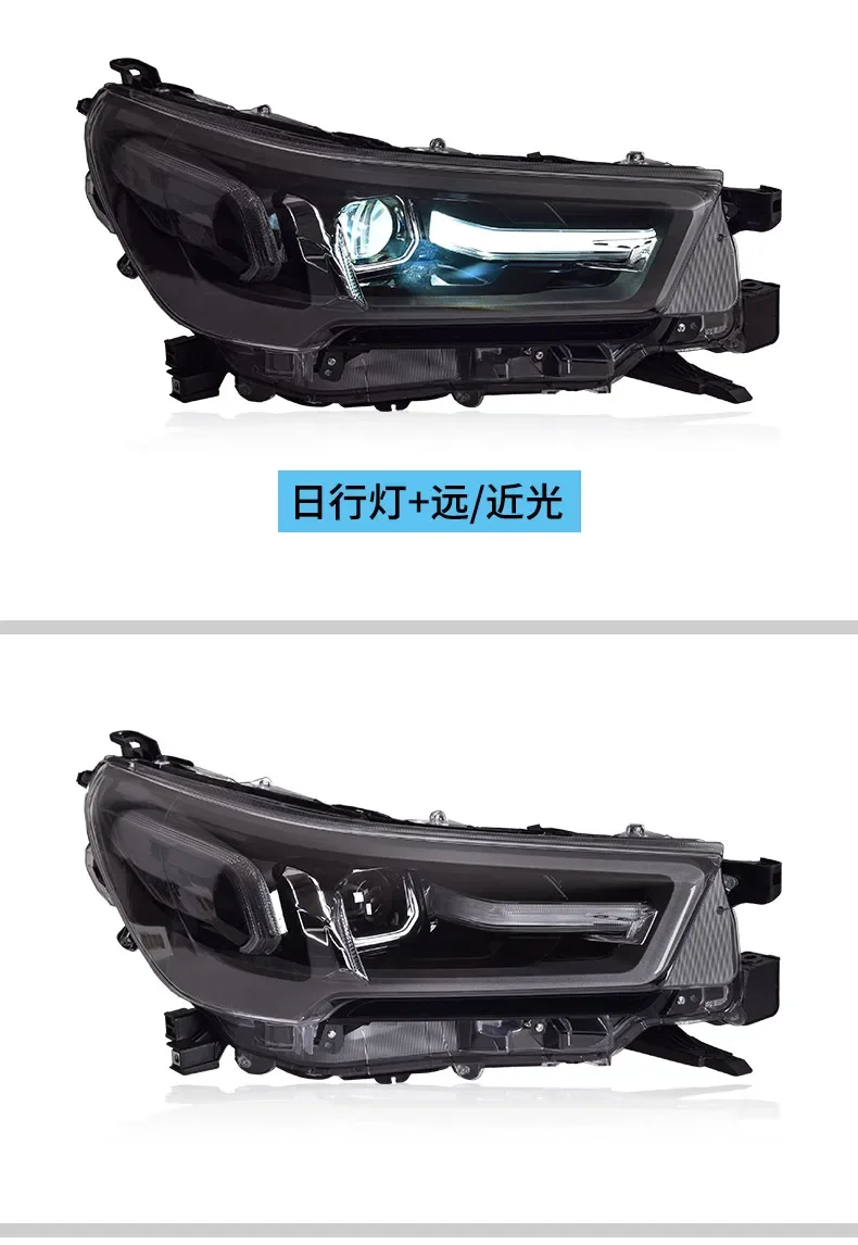 Car Headlights For Toyota HILUX REVO 2021-2024 New Style LED Head Lamp Upgrade DRL Dynamic Signal Lamp Front Light Assembly