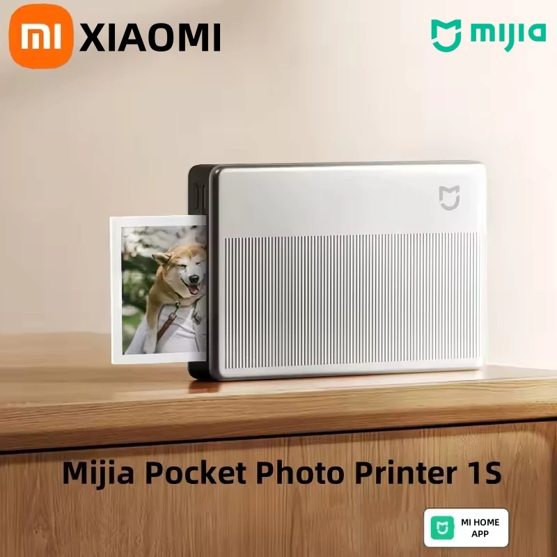 

Xiaomi Pocket Photo Printer 1S Wireless Bluetooth Thermal Print AR Video ZINK Inkless Technology Portable Printing Mi Home APP