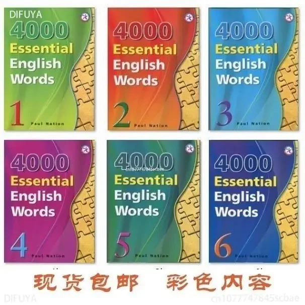 6 Books/set 4000 Essential English Words Full Color New Version of The English Learning Guide English Book Libros Livros