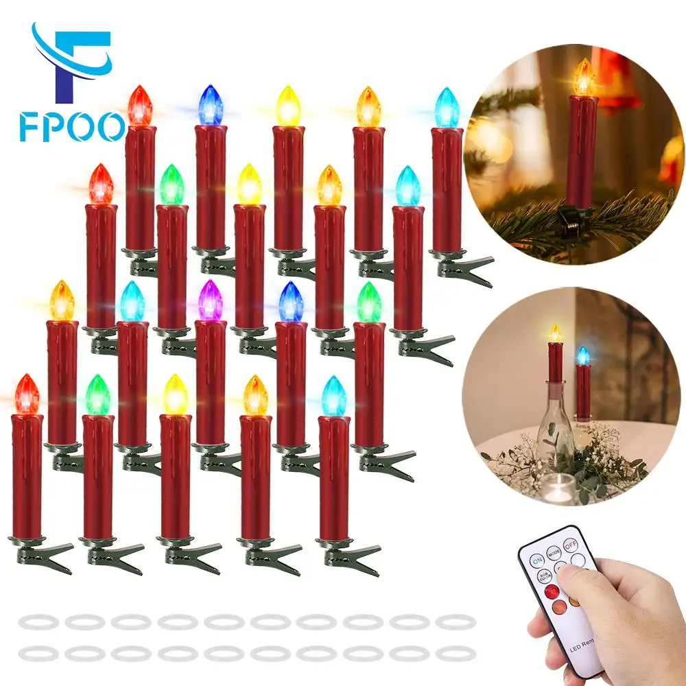 LED Candle Light with Timing, Remote Control, Colorful, Flashing, Halloween, Christmas Light,Waterproof,Home Decoration Candle