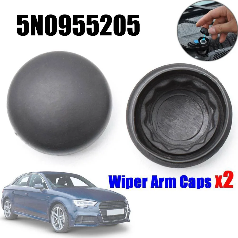 2Pcs Front Windshield Wiper Arms Nut Cap Cover Bolt ABS Plastic Replacement For A1 A 3 A4 A5 A6 A8 Q3 Q5 Q7 TT R8 RS3 RS5