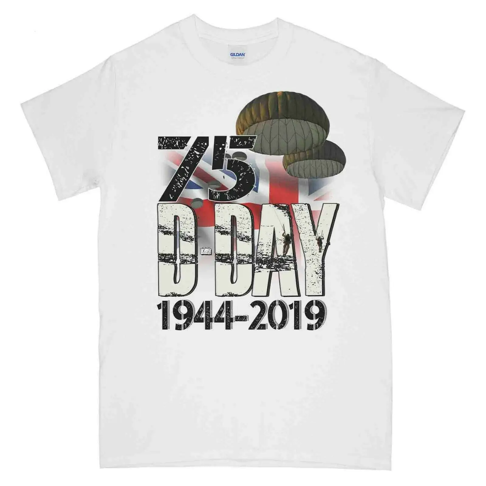 D-DAY 75 Commemorative T-Shirt. Summer Cotton O-Neck Short Sleeve Mens T Shirt New