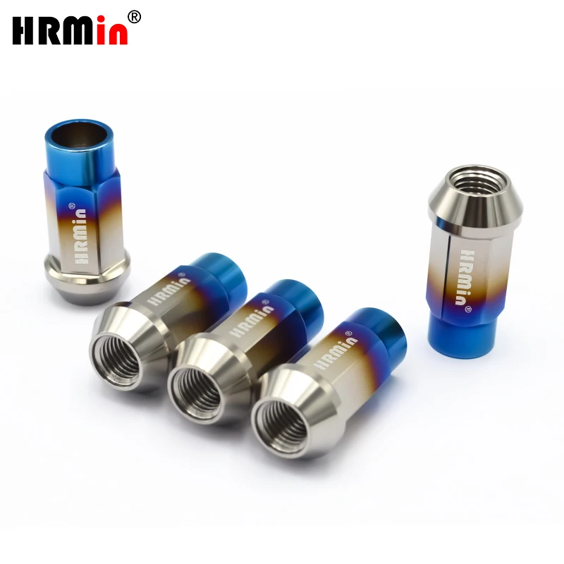 Automobile Vehicle Open Round End 19 Hex Gr.5 Titanium Lug Nut M14x1.5mm for Toyota Tesla Ford