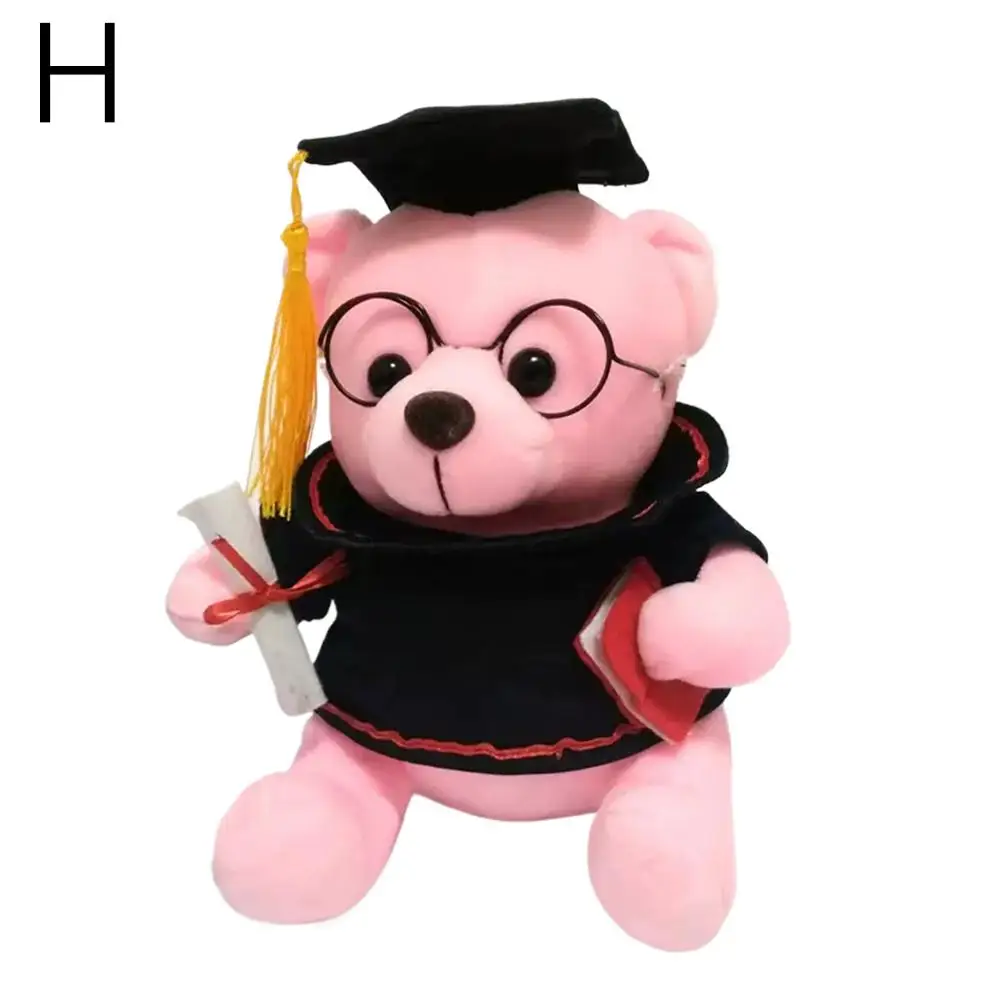 Doctor Teddy Bear Plush Toy Graduation Memorial Graduation Plush Decoration Knowledgeable Trendy Gift Toy Bear Pillow Y6h1