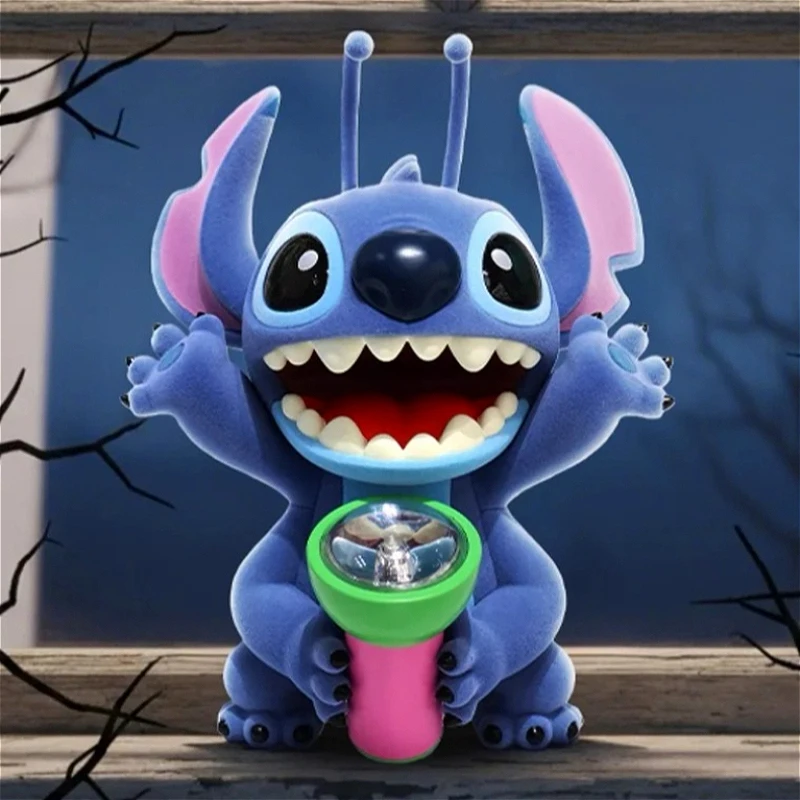 

52Toys Stitch Super Trouble Maker Flashlight Fright Cute Desk Model Decor Anime Figure Original Collectible Toy Christmas Gifts