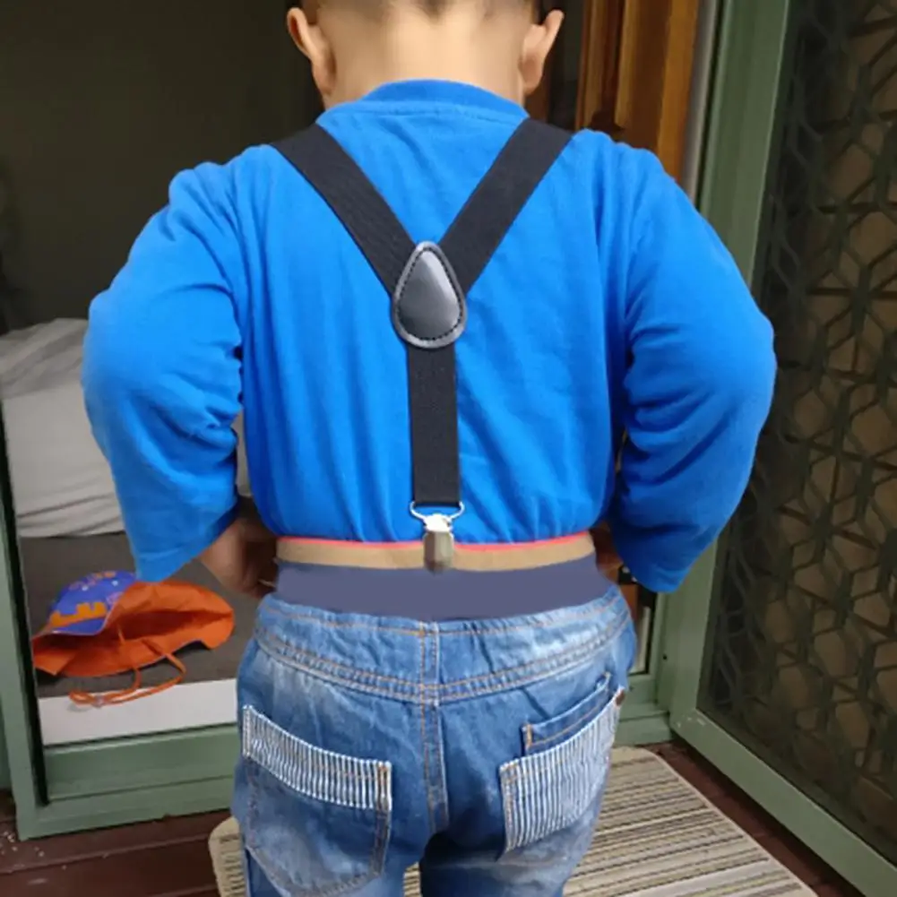 Elastic Band with Integrated Baby Trousers Suspenders Clip Elastic Belt Versatile Kids' Bow Suspender for Festivals for Boys