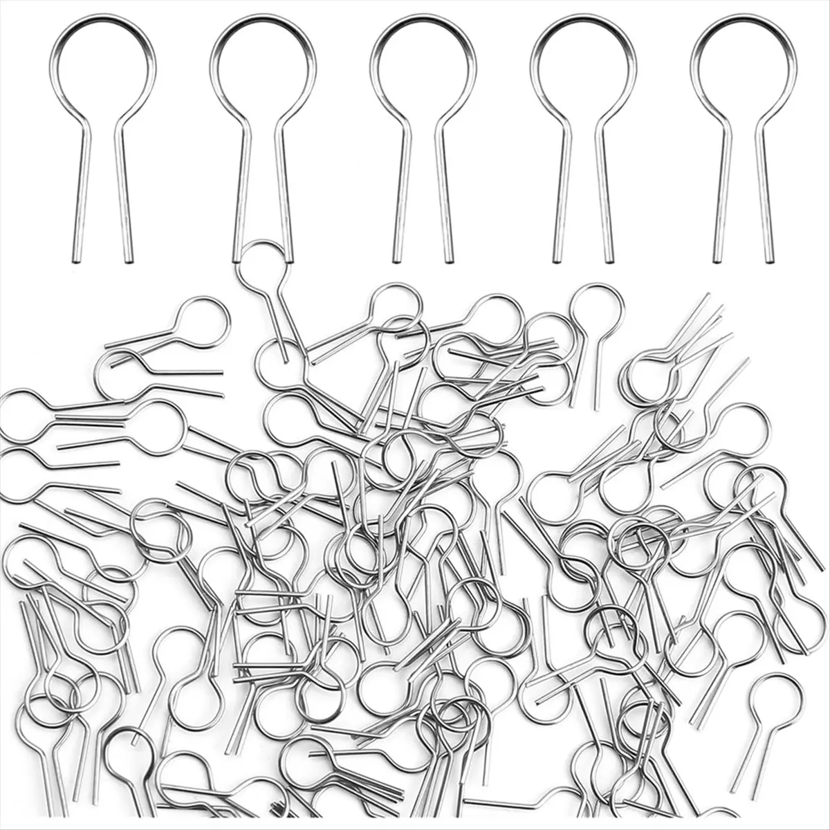 300 Pieces High Temperature Nichrome Wire Jump Rings R Shaped Ceramic Firing Tool Metal