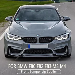 Car Front Bumper Lip Spoiler Splitter For BMW F80 F82 F83 M3 M4 CS Diffuser Splitter Cover Gurad Bodykits 2014-2020 Tuning