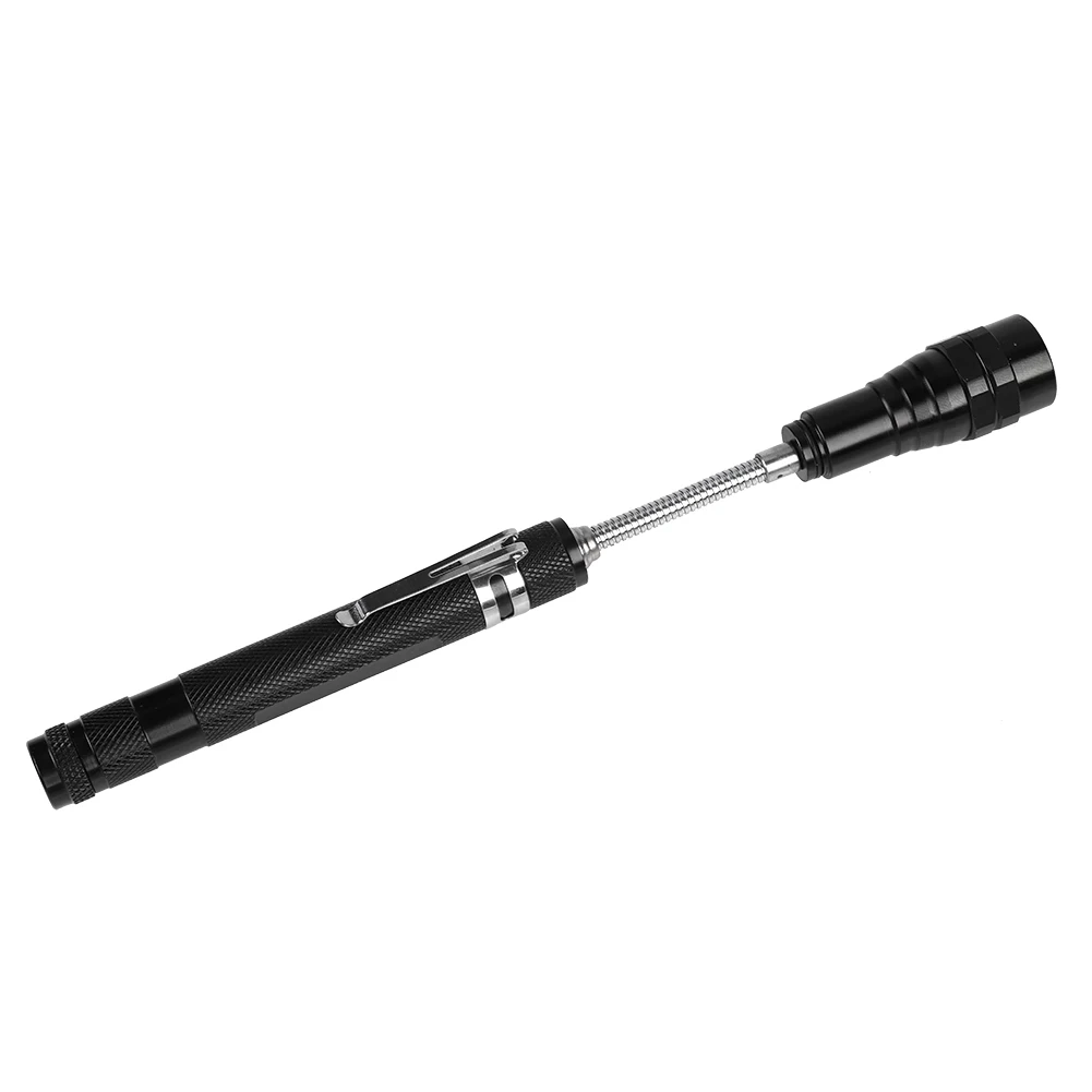 LED Flashlight Flexible Telescopic Flashlight Mini Pen Shape LED Torch Magnetic End Rotatable Torch