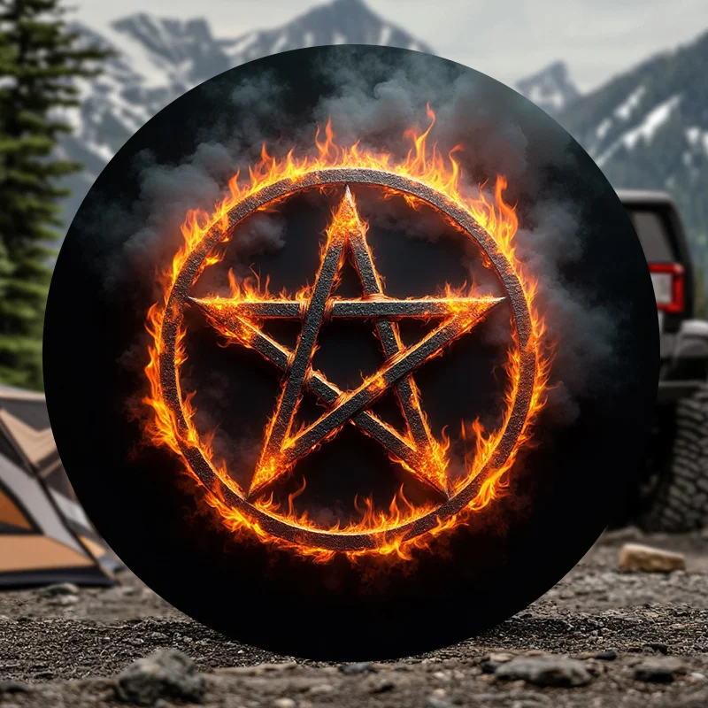 1pc Of High-Definition Printed Quality Tire Covers Available In Multiple Sizes Including 28, 30, 32, And 34, Suitable For Variou