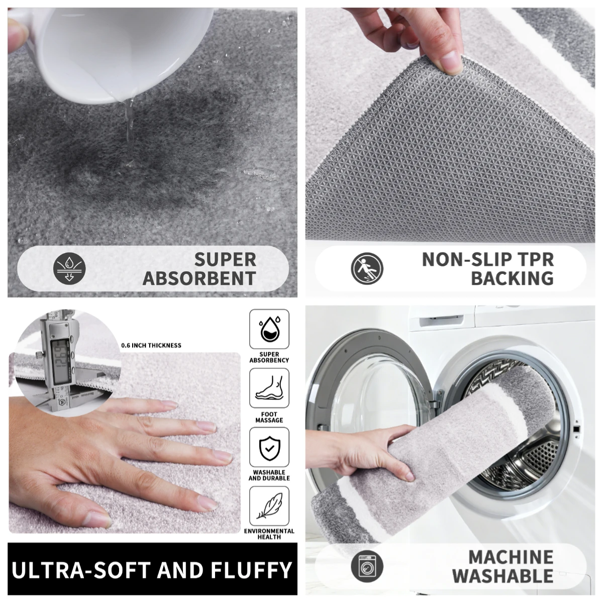Fluffy Microfiber Shaggy Bathr - Zara Home Bathroom Mat recension och pris