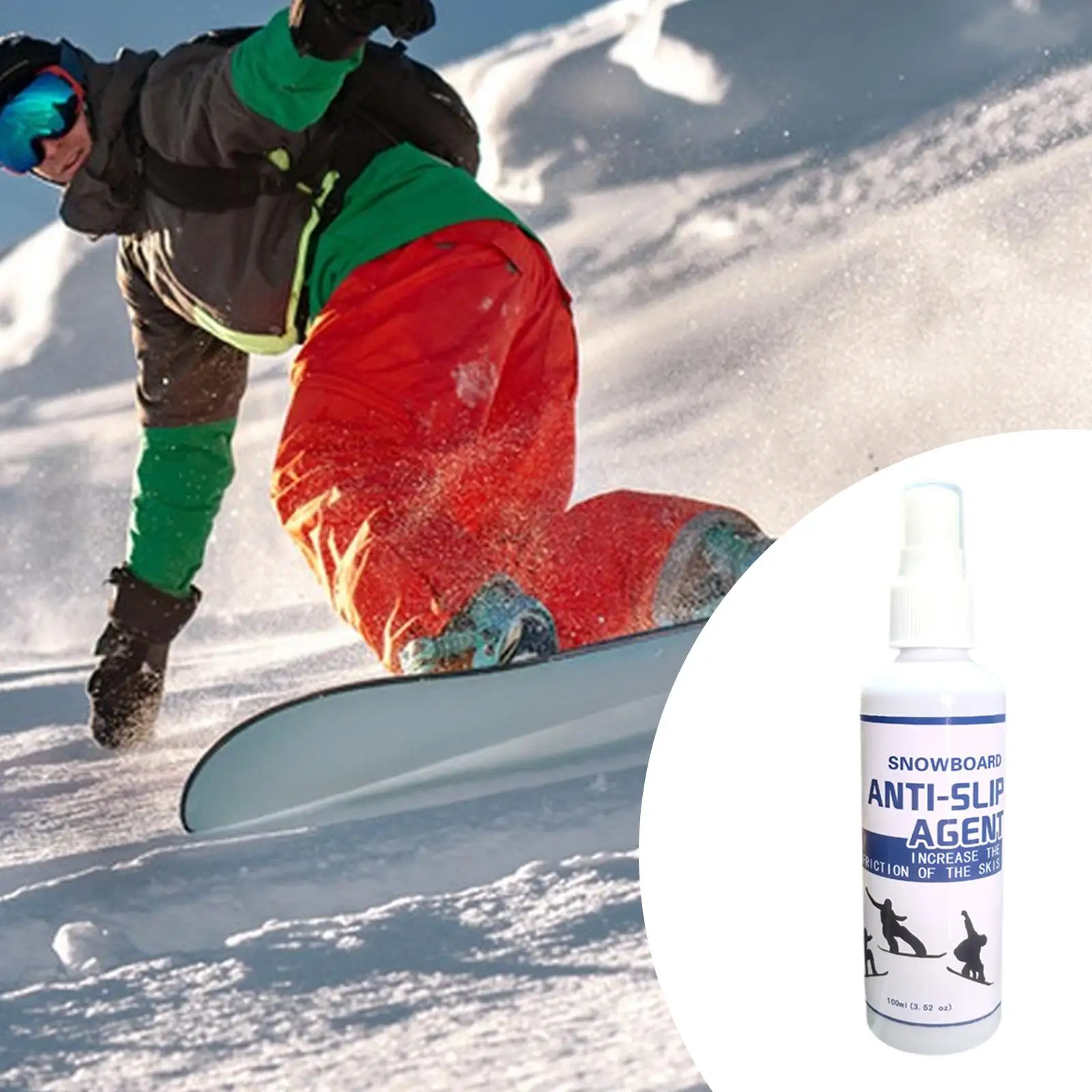 

Спрей-усилитель для сноуборда, прочный материал, противоскользящая тяга для лыжных зимних видов спорта, аксессуар