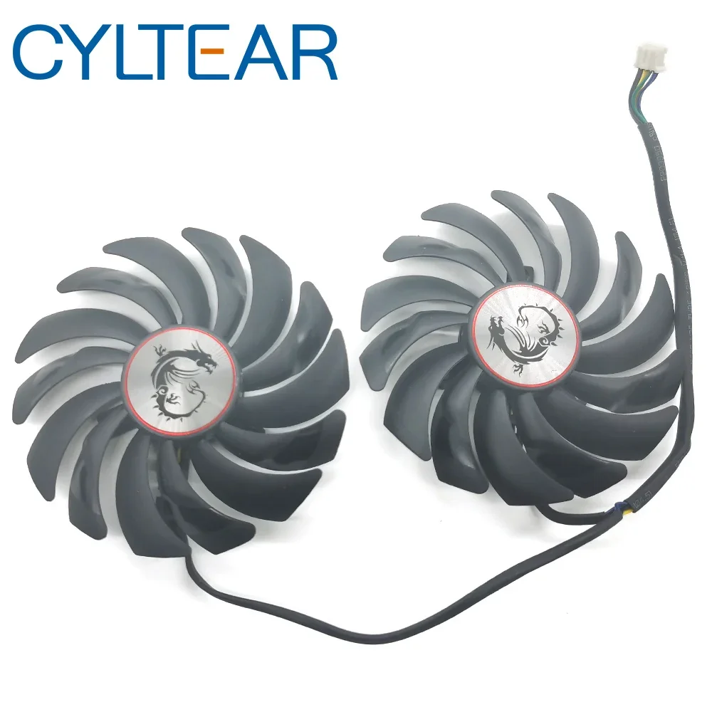 

2pcs/lot cooler Fans RX580 RX480 Video Card cooling fan For Radeon RX 480 MSI RX 580 asic bitcoin mine GPU Graphics Card Cooling