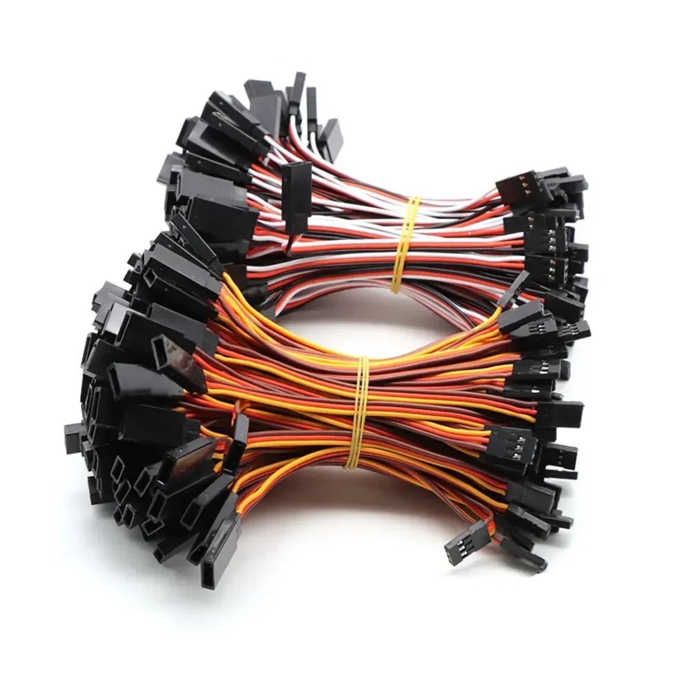 10PCS Extension Lead Wire Cable Set 10CM-100CM RC Futaba JR Male to Female Adapter for Remote Control Car Boat Airplane