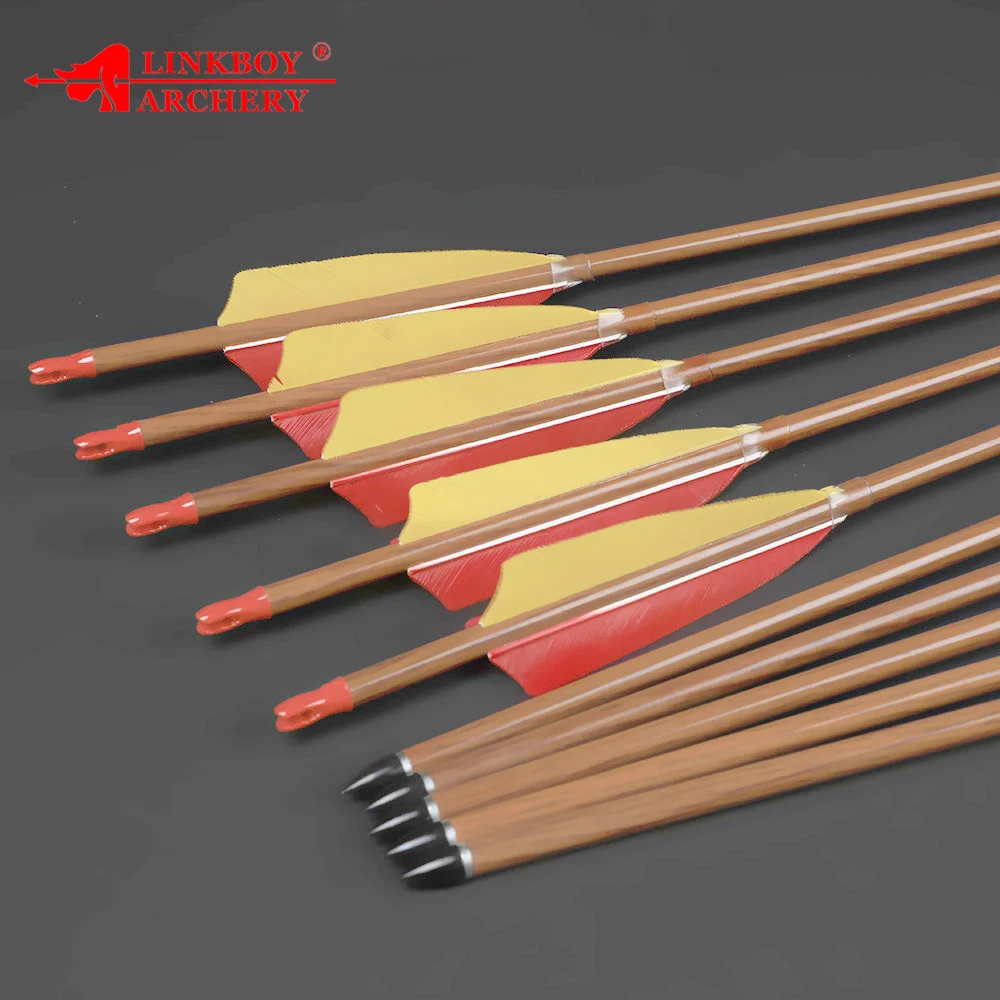 

Archery Carbon Arrow Spine300-800 4inches Turkey Feather Arrows for Compound Traditional Bow Longbow Hunting Shooting 12pcs