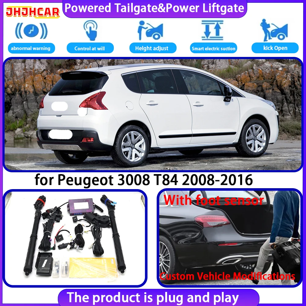 JHJHCAR for Peugeot 3008 T84 2008-2016 Smart Automatic Electric Powered Tailgate Power Liftgate Tailgate System Power Back Door