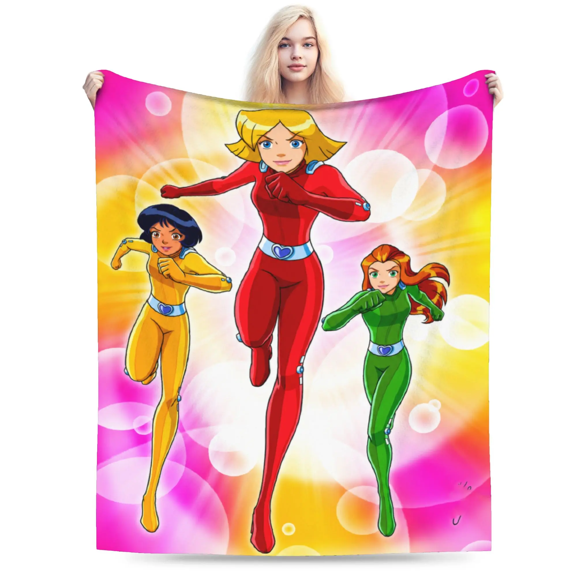 Super Warm Blanket Picnic Totally Spies Dynamic Jump Bedding Throws  Flannel Bedspread For Home Decor Novelty Sofa Bed Cover