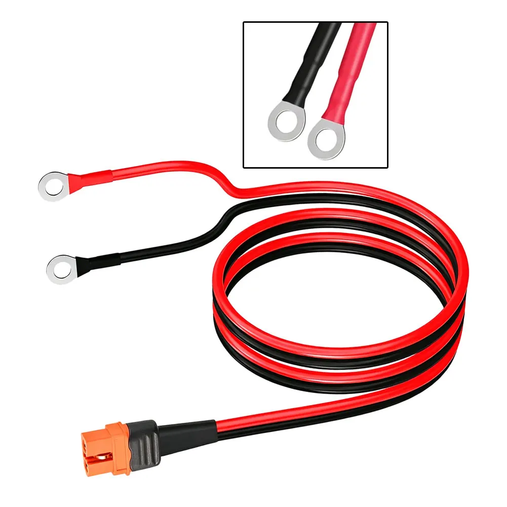 

60cm 12AWG Power Cable XT60I-F to O-Terminal 8.4mm ID for Battery Packs Lawn Mower Controllers and Portable Power Units