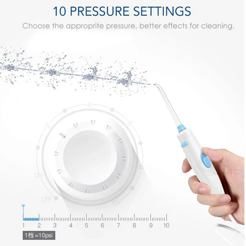 Nicefeel Water Flosser Dental Jet พร้อมถังขนาด 600 มล. และหัวฉีด 7 อัน