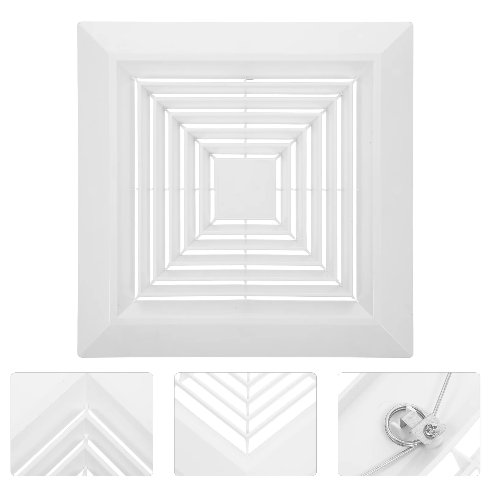 Outdoor Ceiling Fan Bathroom Exhaust Hood Covers White Vent Deflector Square Diffuser