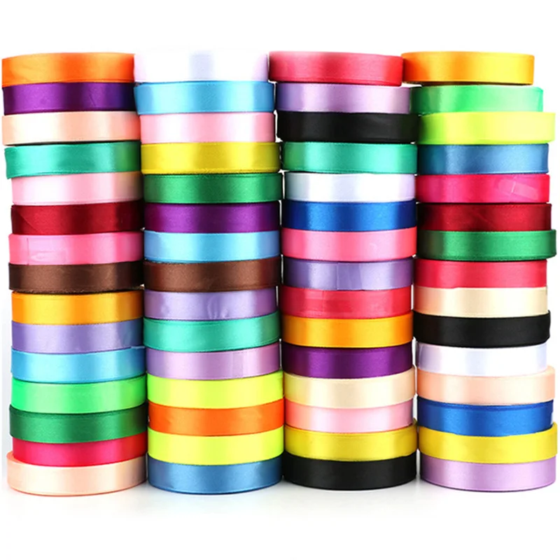 25Yards/Roll Wedding Gift Wrapping Ribbons Bow for DIY Crafts 50mm Polyester Satin Ribbons Christmas Home Decor Accessories Tape