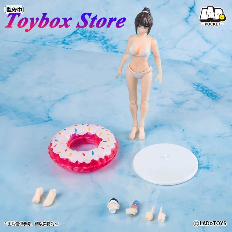 

LADoTOYS Pocket PG-01 Pre-sale Movable Swimsuit Girl Action Figure Summer Cute Mobile Suit Girl 11cm Figurine Gifts Collection