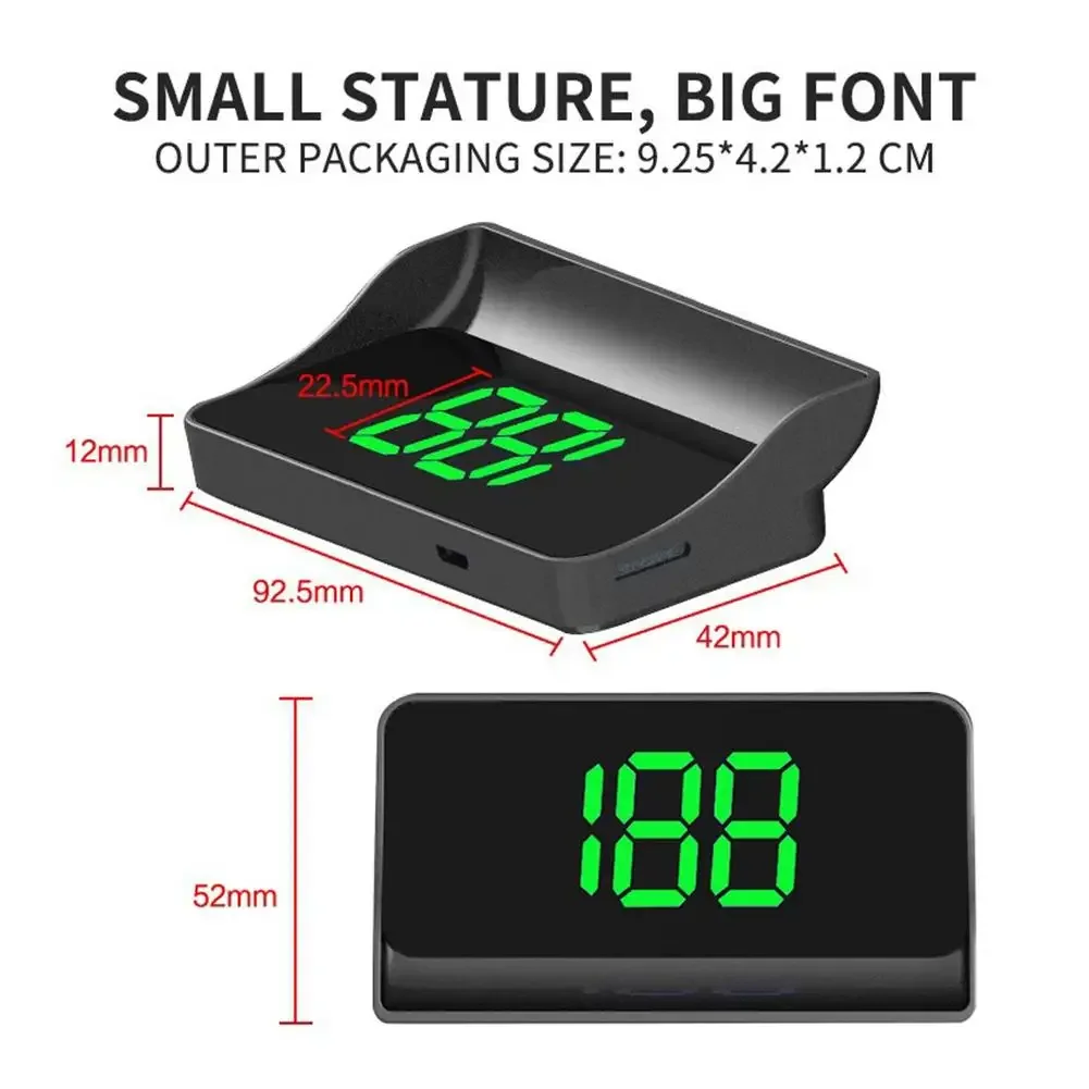 M2 Head Up Display GPS HUD Digital Speedometer Plug And Play Universal Cars Big Font KMH Windshield Projector Auto Accessories image 2