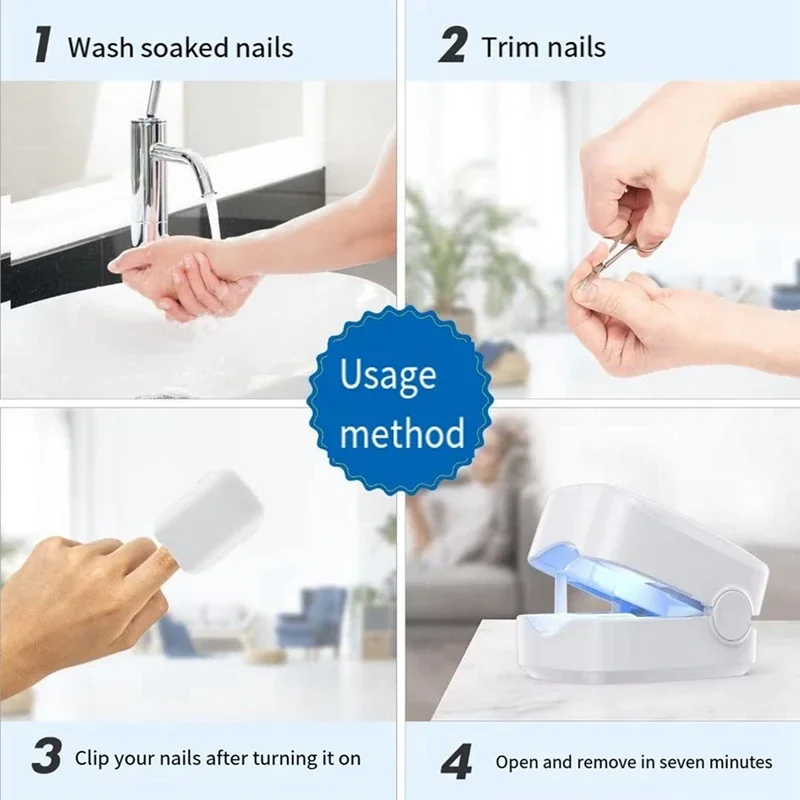 Toenail laser treatment, high intensity treatment, nail light therapy lamp, UV nail cleaning lamp, fungus lamp, portable