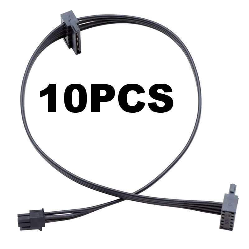 

10PCS 45CM MINI 4 Pin to 2 SATA Power Supply Cable For Lenovo Main Board Interface Small 4Pin To Two SATA SSD Power Supply Cable