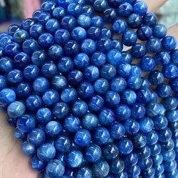2023 Natuursteen Blauwe Kyaniet Kralen 6 8 10 Mm Pick Maat Ronde Losse Kralen Diy Ketting Hangers Accessorise Voor sieraden Maken