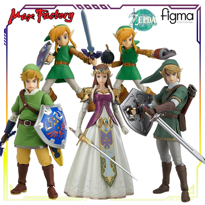 Max Factory Figma Legend of Zelda Twilight Princess Series Princess Link/Zelda Anime figura de acción modelo juguetes regalos para niños