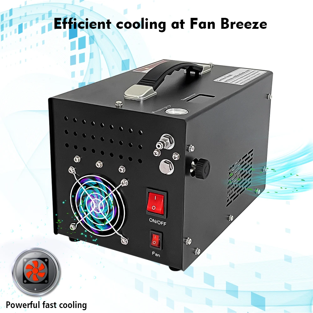NUOGE 4500Psi 30MPa Air Compressor 12V/220V Power Oil/Water-Free High Pressure Apply To DivingBottle