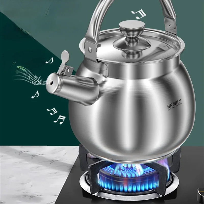 

Stainless Steel Kettle for Large Capacity Cooking: Gas and Induction Cooker, Whistle Kettle, Old Kettle, Household Essential