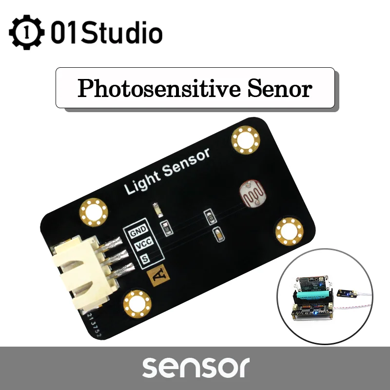 

01Studio Photosensitive Sensor Module Light Sensor pyBoard MicroPython grogramming Developments Board