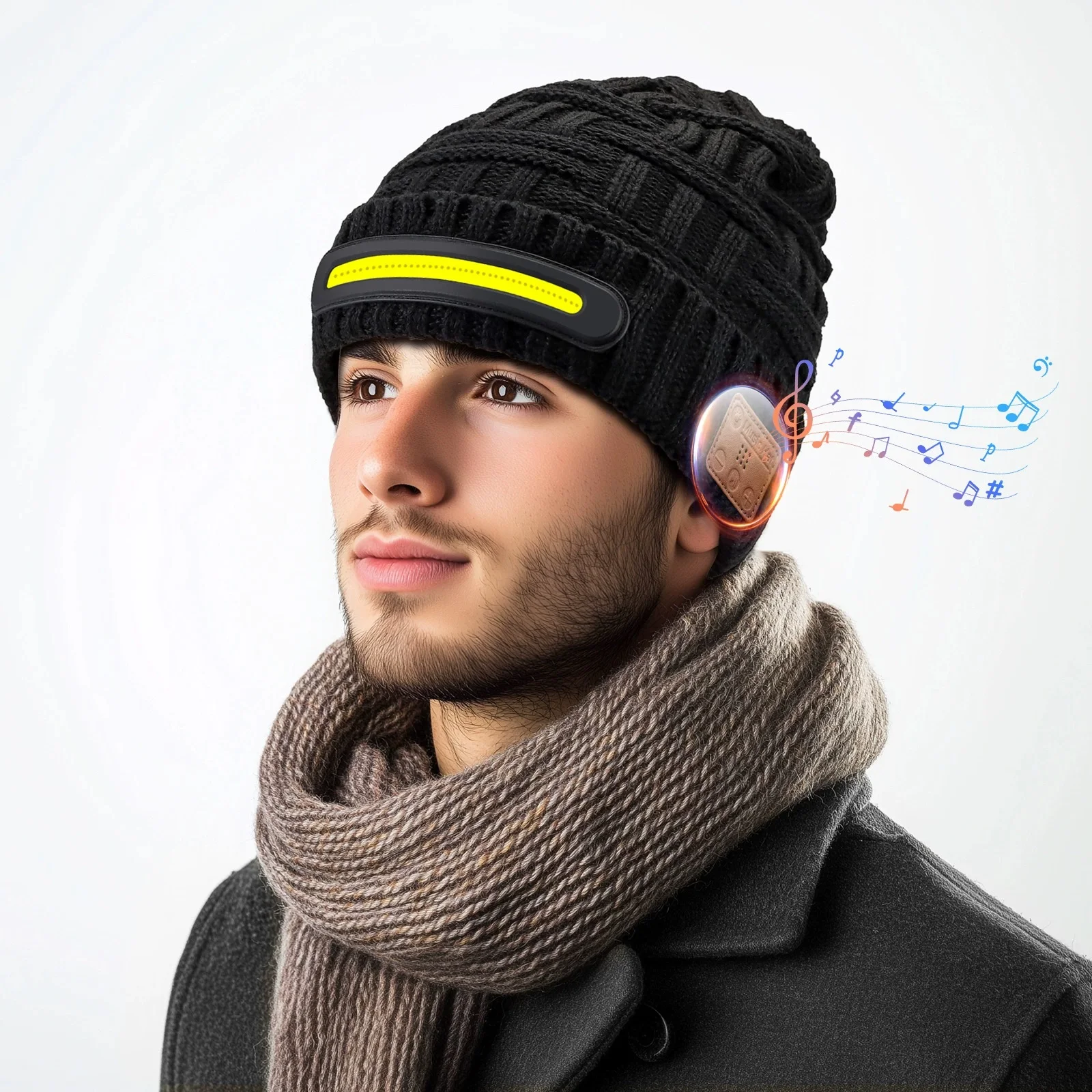 

Рождественская шапка со светодиодной подсветкой, Bluetooth-шапка, перезаряжаемая музыкальная шапка с подсветкой, зимняя мигающая вязаная шапка, аксессуары для фестивальной вечеринки