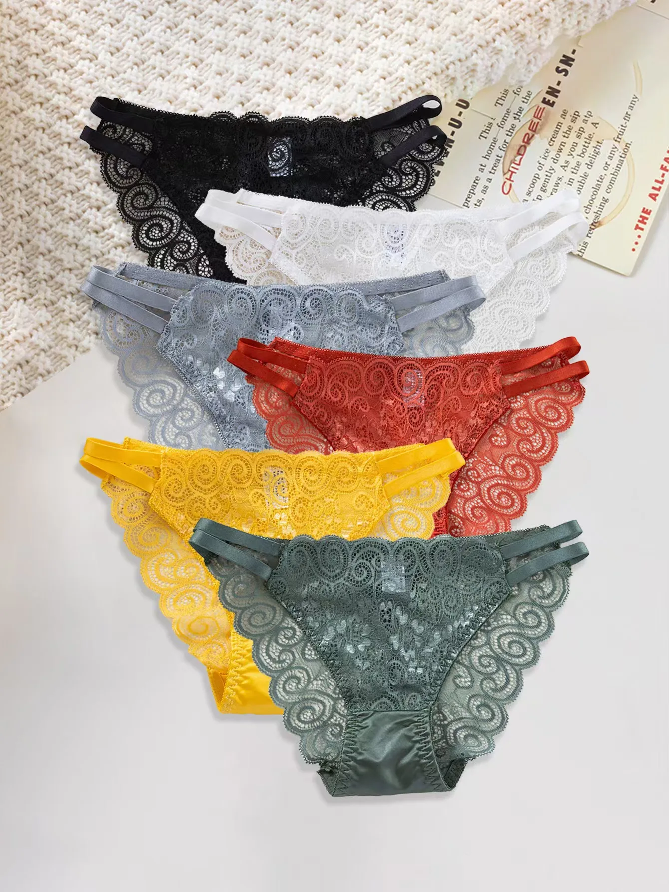 Frauen Höschen Sexy Spitze Panty Niedrige Taille Nahtlose Bequeme Slips Mädchen Aushöhlen Unterhose Weibliche Dessous