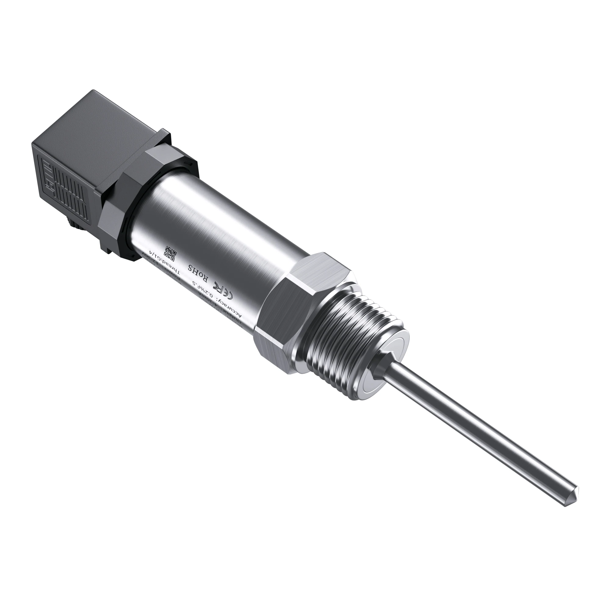 PT100 Temperature Sensor 6mm Probe Diameter -50-350C 4-20mA 0-10V M20*1.5 DC24V Temperature Transmitter