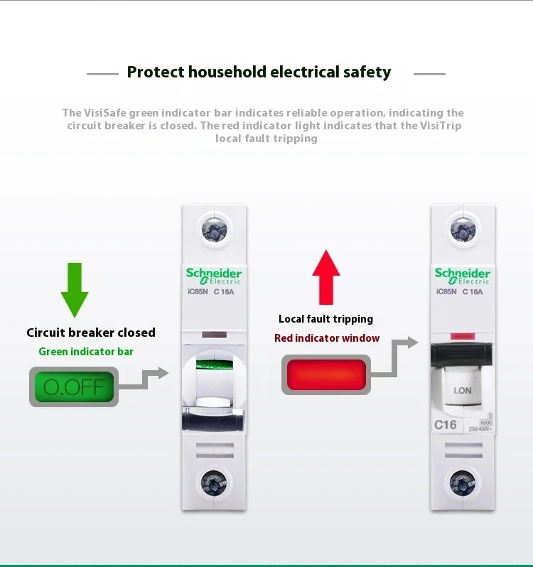 Schneider IDPNa 1P+N Double Terminal Circuit Breaker 6-40A Dual Input/Output DIN Rail New Original Save Space