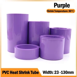 1M~20M Purple PVC Heat Shrink Tube Pack 18650 Lipo Battery 23mm ~ 130mm Insulated Film Wrap Lithium Case Protection Cable Sleeve