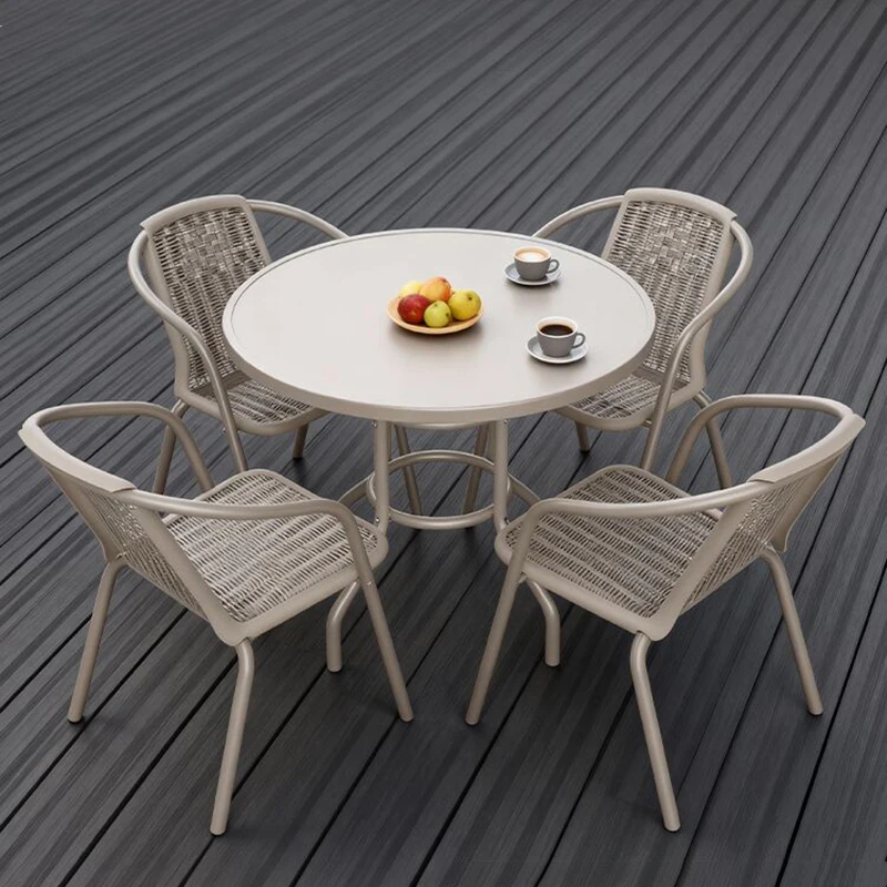 

Outdoor Tables Garden Furniture Sets Chairs Metal Leisure Open-air Garden Furniture Sets Coffee Ratten Conjunto Home Furniture