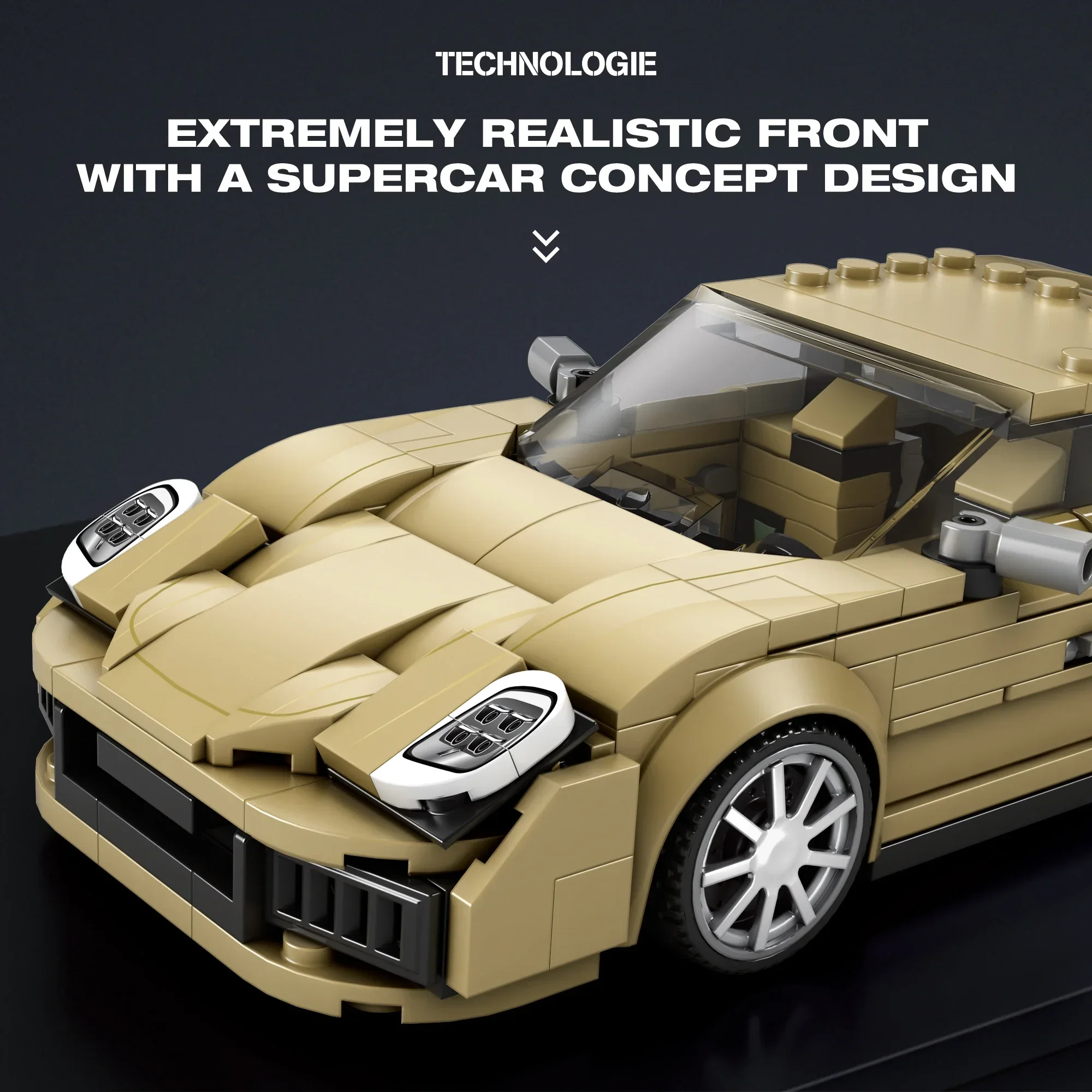 324PCS Luxury Coupe Building Blocks Classic Speed Car Model Technology Bricks Desktop Decoration Kids DIY Toys Birthday Gift