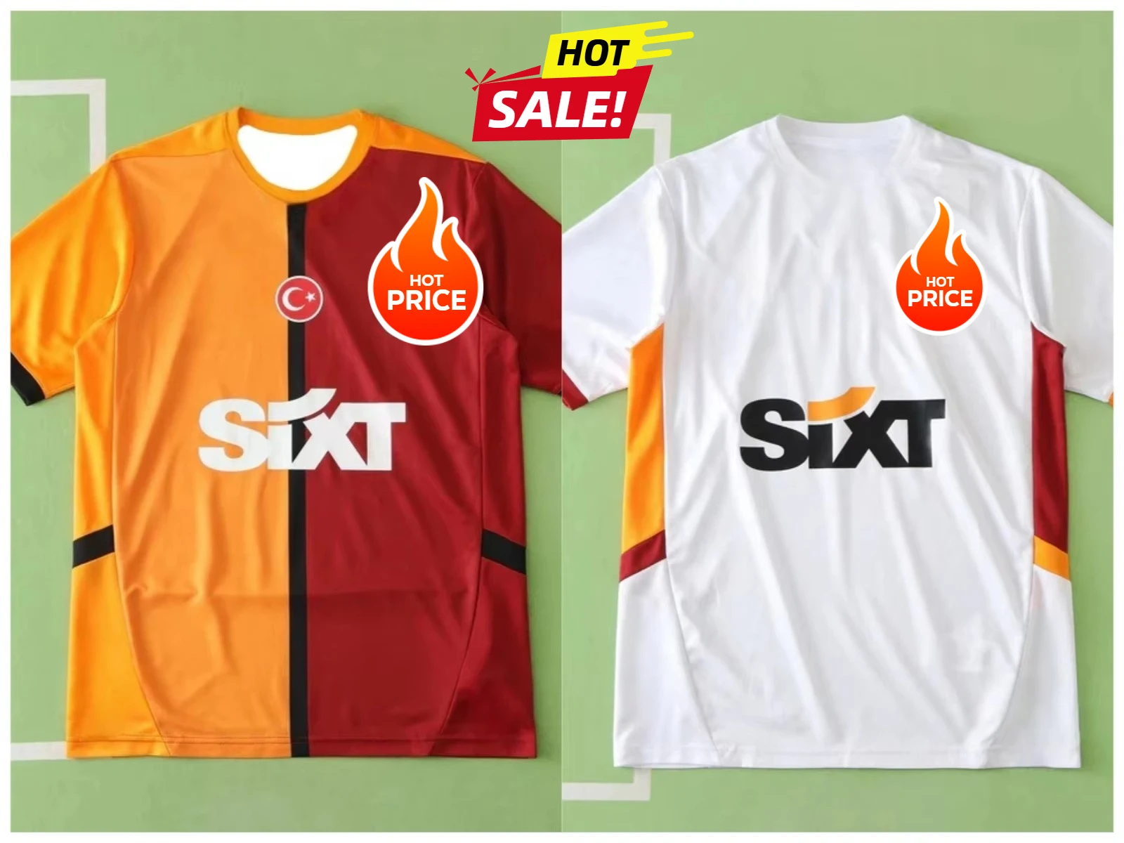 

Домашний футбольный трикотаж Fomasi Galatasaray's 2024-2025 с 3D принтом и короткими рукавами для мужчин и женщин, лето 2023 г.