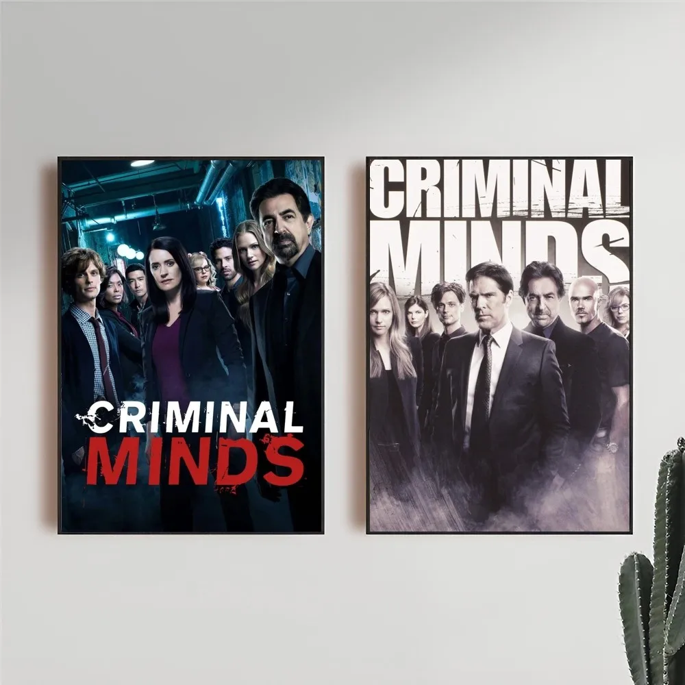 1PC C-Criminal M-Minds TV Series Poster Self-adhesive Art Waterproof Paper Sticker Coffee House Bar Room Wall Decor