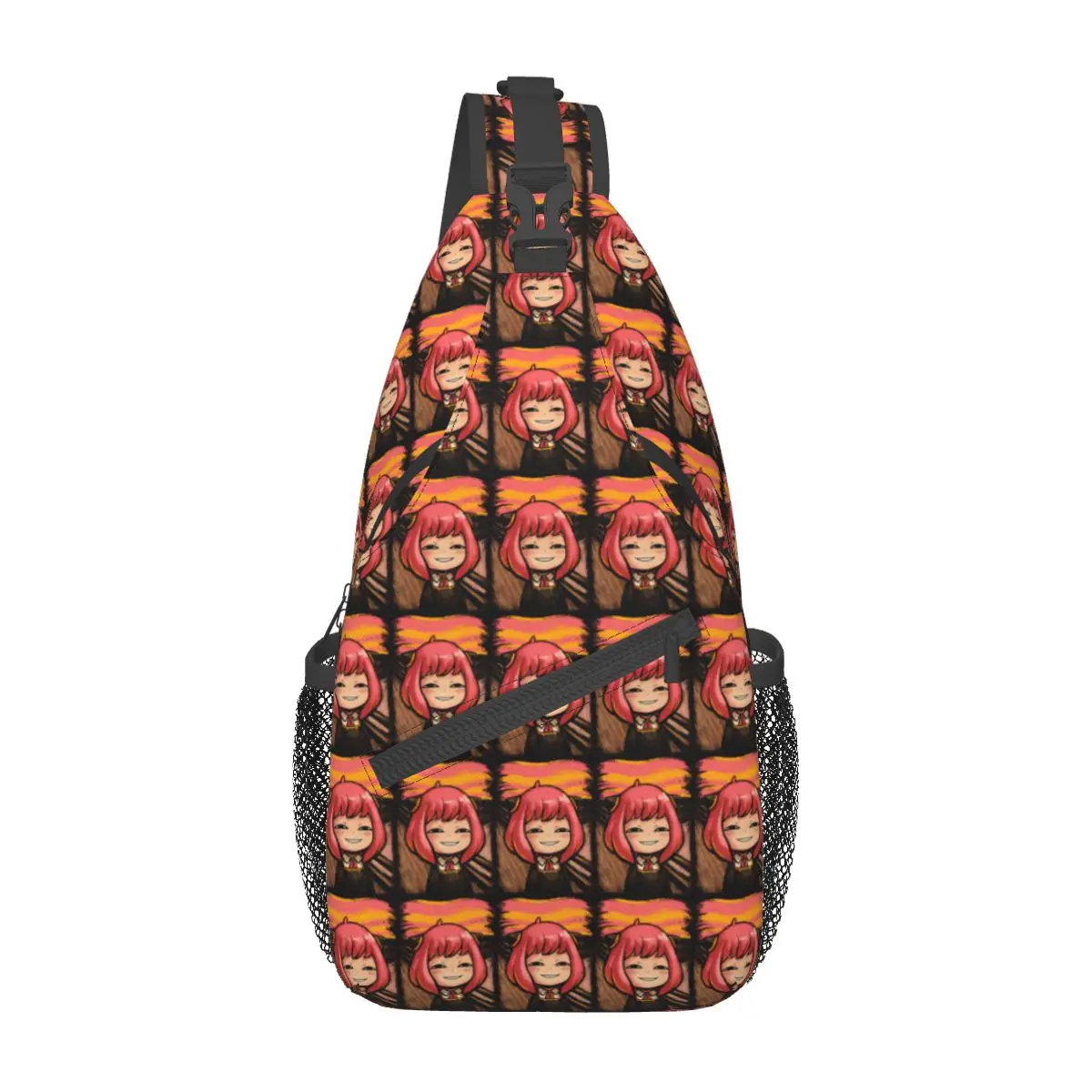 Anya Meme Spy X Family Sling Bags, pecho cruzado, mochila de hombro, senderismo, viaje, Daypacks, Anime, Manga, moda